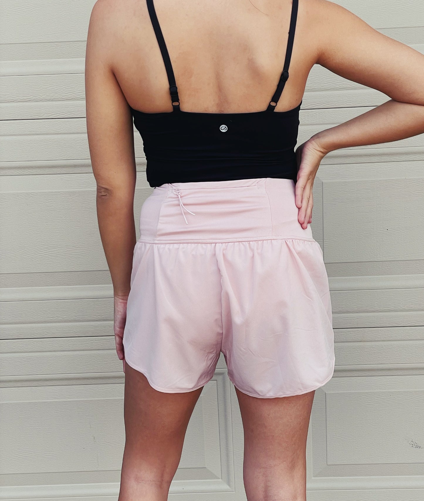 Level up shorts- Blush