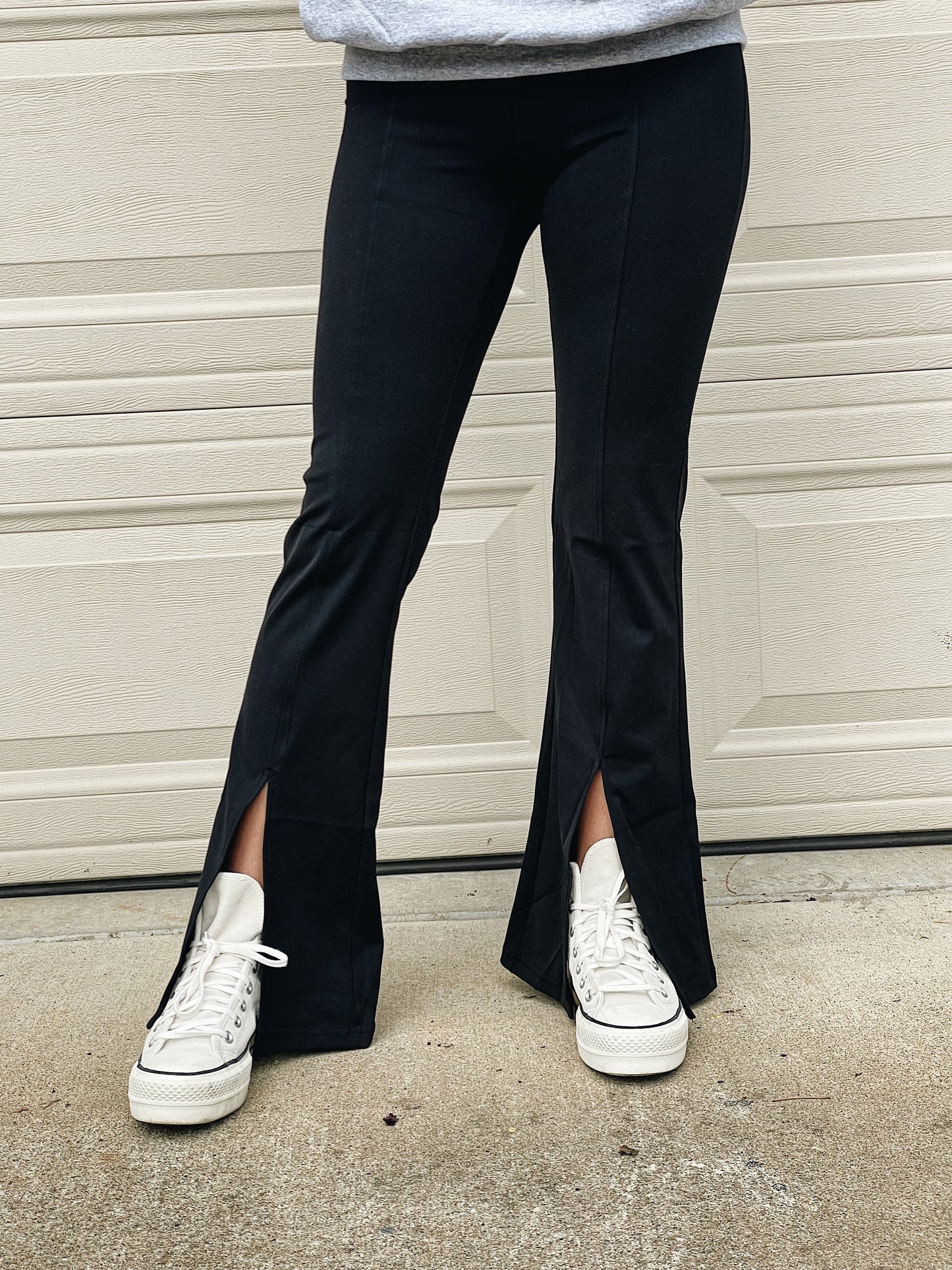 Slit front yoga pants