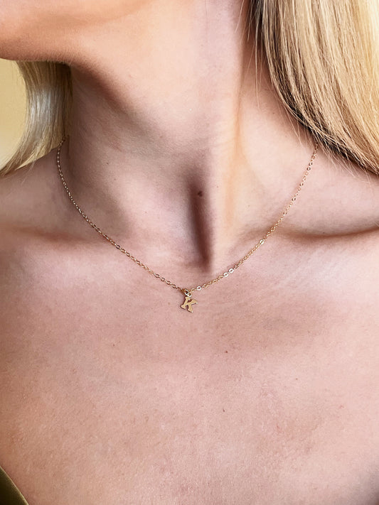 Minimalist initial necklace