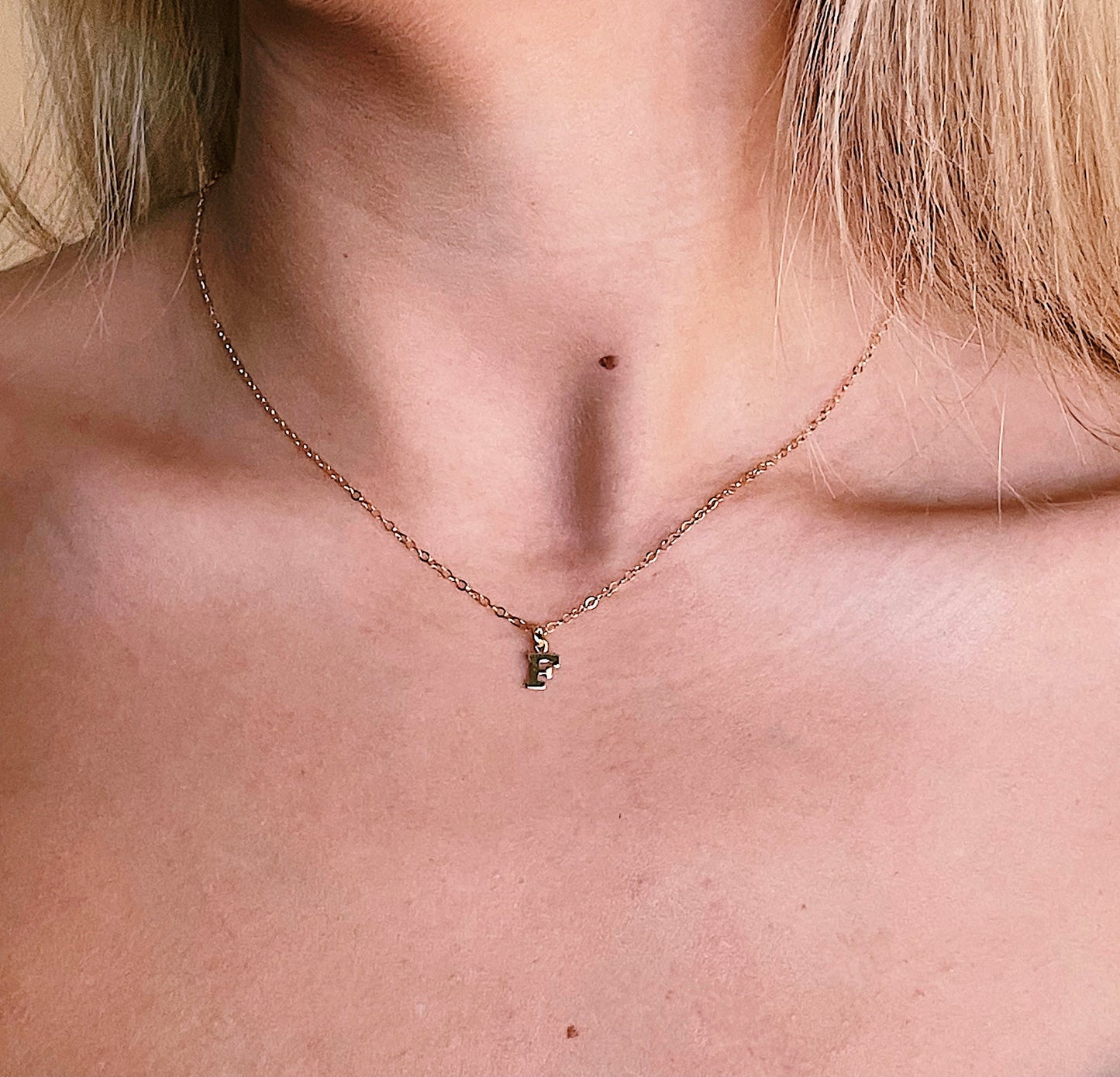 Minimalist initial necklace